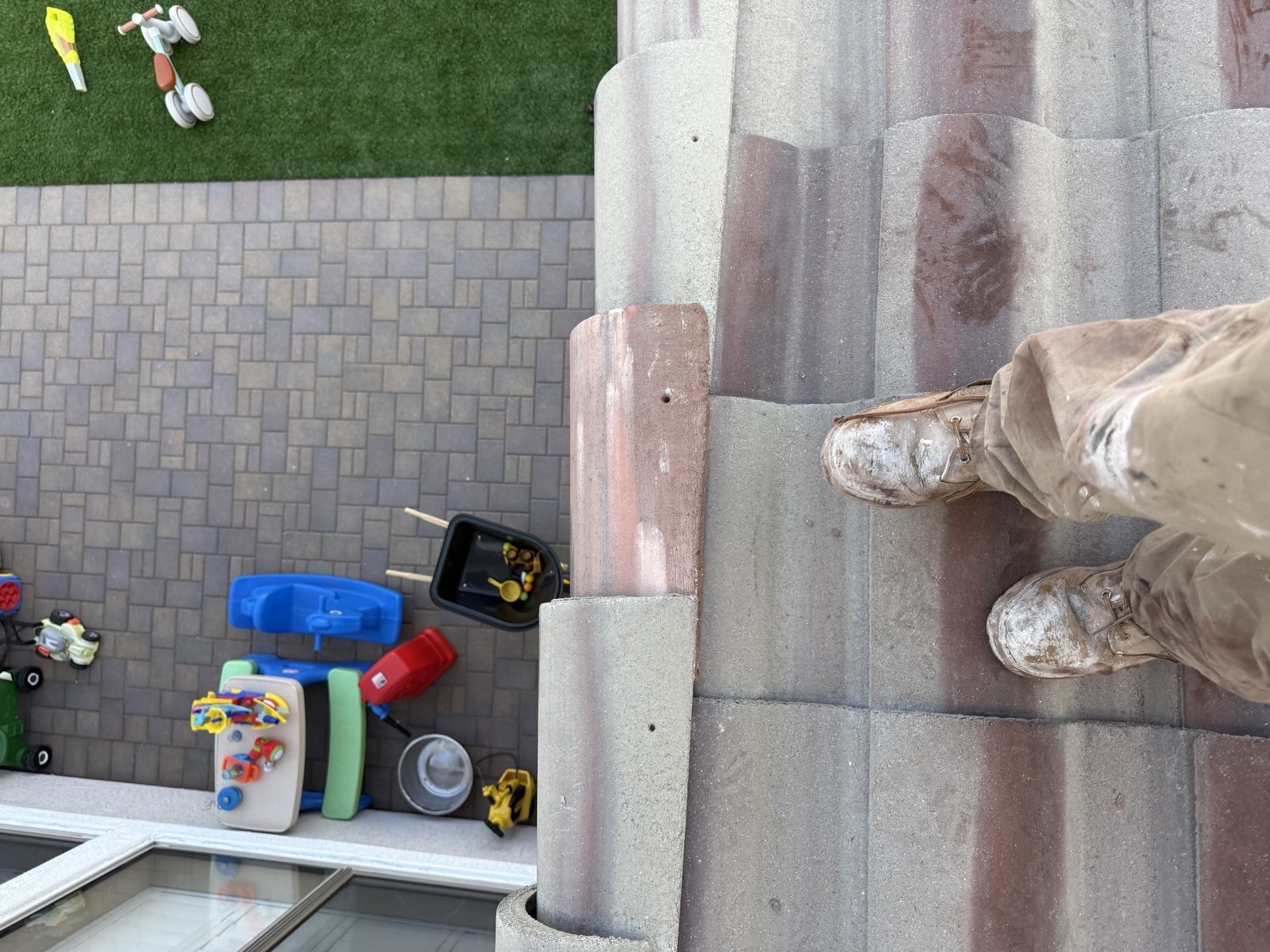 CS2 6 After photo showing completed tile roof repair with clean alignment and sealed details